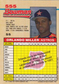 Orlando Miller  baseball card collectible - Main Image 2