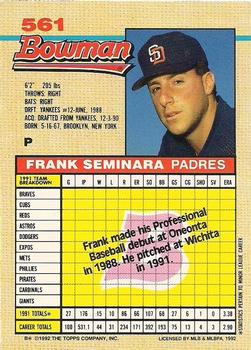 Frank Seminara  baseball card collectible - Main Image 2
