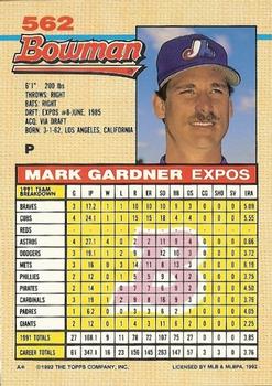 Mark Gardner  baseball card collectible - Main Image 2