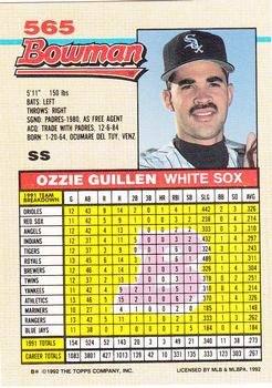 Ozzie Guillen  baseball card collectible - Main Image 2