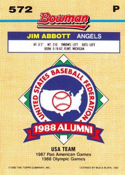Jim Abbott  baseball card collectible - Main Image 2