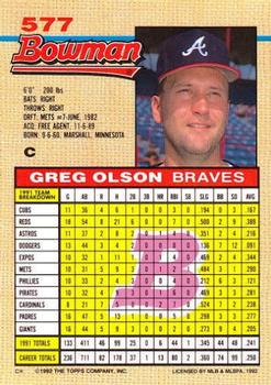 Greg Olson  baseball card collectible - Main Image 2