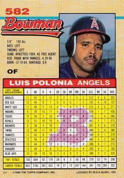 Luis Polonia  baseball card collectible - Main Image 2