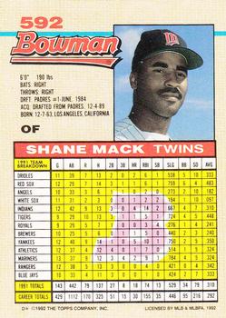 Shane Mack  baseball card collectible - Main Image 2