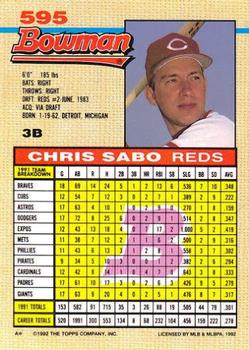Chris Sabo  baseball card collectible - Main Image 2