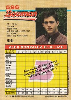 Alex Gonzalez  baseball card collectible - Main Image 2