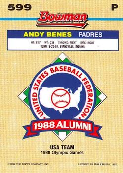 Andy Benes  baseball card collectible - Main Image 2