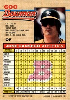 Jose Canseco  baseball card collectible - Main Image 2