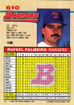 Rafael Palmeiro  baseball card collectible - Main Image 2