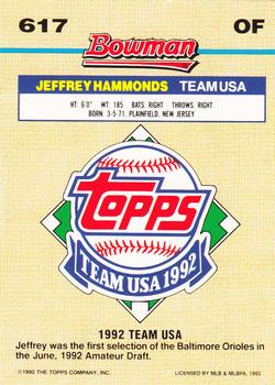 Jeffrey Hammonds  baseball card collectible - Main Image 2