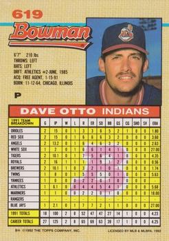 Dave Otto  baseball card collectible - Main Image 2