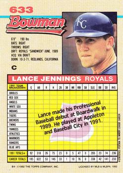 Lance Jennings  baseball card collectible - Main Image 2