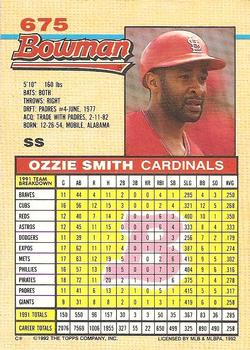 Ozzie Smith  baseball card collectible - Main Image 2