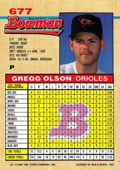 Gregg Olson  baseball card collectible - Main Image 2
