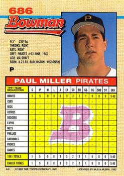Paul Miller  baseball card collectible - Main Image 2