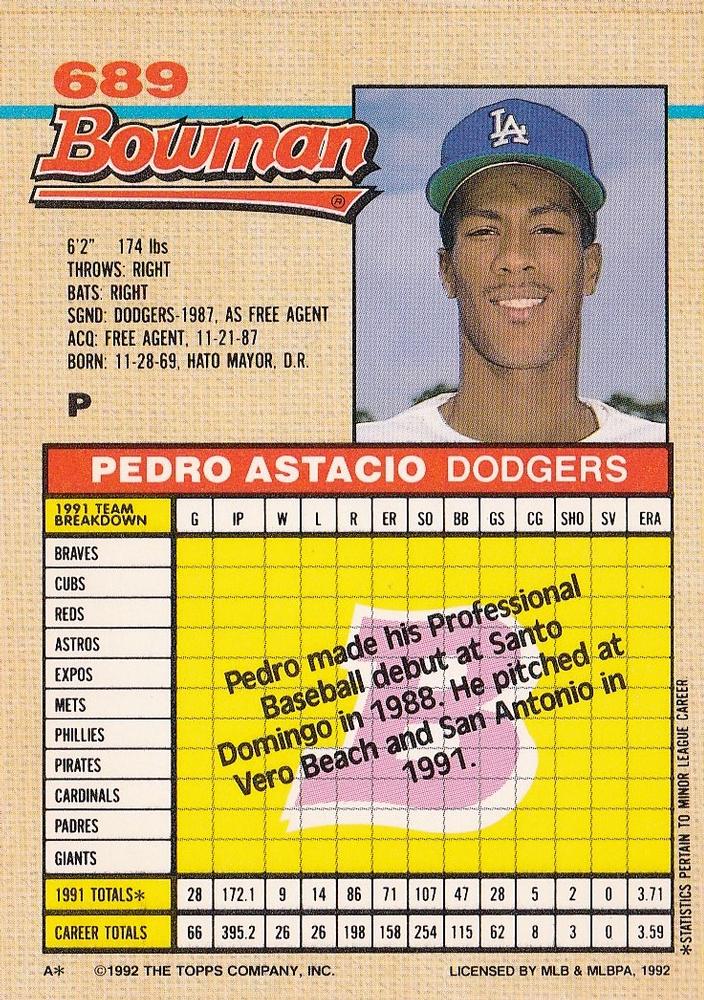 Pedro Astacio  baseball card collectible - Main Image 2