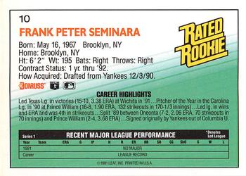 Frank Seminara  baseball card collectible - Main Image 2