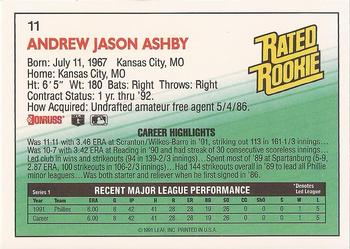 Andy Ashby  baseball card collectible - Main Image 2
