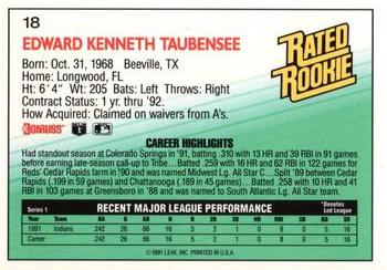 Eddie Taubensee  baseball card collectible - Main Image 2