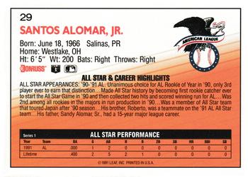 Sandy Alomar  baseball card collectible - Main Image 2