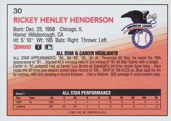 Rickey Henderson  baseball card collectible - Main Image 2