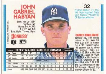 John Habyan  baseball card collectible - Main Image 2