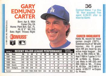 Gary Carter  baseball card collectible - Main Image 2