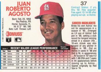 Juan Agosto  baseball card collectible - Main Image 2