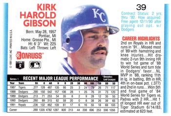 Kirk Gibson  baseball card collectible - Main Image 2