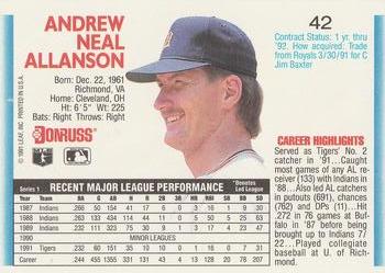 Andy Allanson  baseball card collectible - Main Image 2
