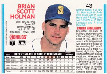 Brian Holman  baseball card collectible - Main Image 2