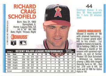 Dick Schofield  baseball card collectible - Main Image 2