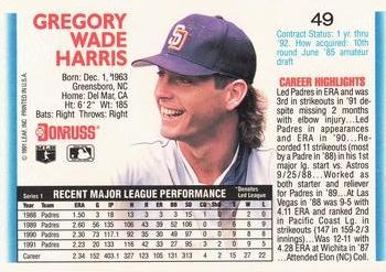 Greg Harris  baseball card collectible - Main Image 2