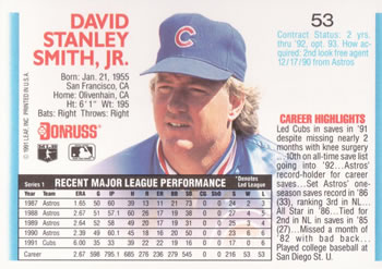 Dave Smith  baseball card collectible - Main Image 2