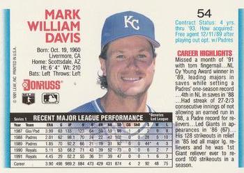 Mark Davis  baseball card collectible - Main Image 2