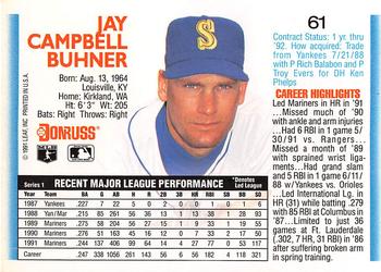 Jay Buhner  baseball card collectible - Main Image 2