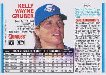 Kelly Gruber  baseball card collectible - Main Image 2