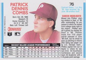 Pat Combs  baseball card collectible - Main Image 2