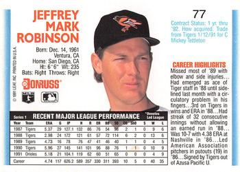 Jeff Robinson  baseball card collectible - Main Image 2