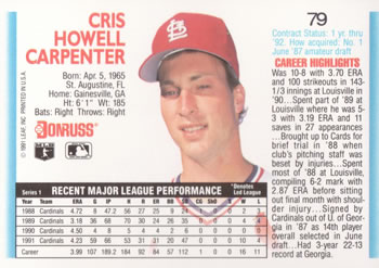 Cris Carpenter  baseball card collectible - Main Image 2