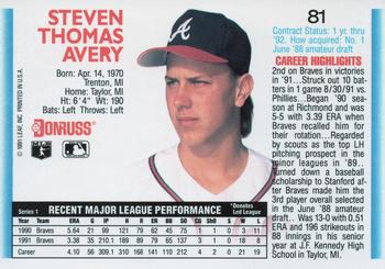 Steve Avery  baseball card collectible - Main Image 2