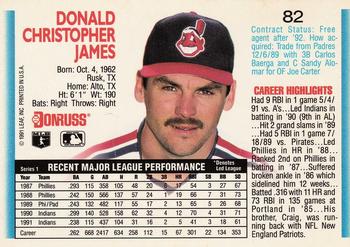 Chris James  baseball card collectible - Main Image 2