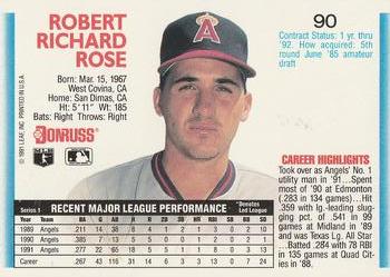 Bobby Rose  baseball card collectible - Main Image 2