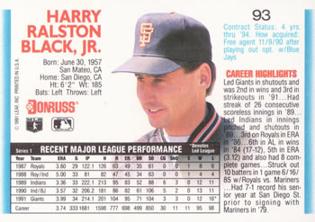 Bud Black  baseball card collectible - Main Image 2