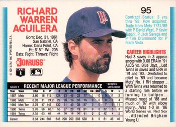 Rick Aguilera  baseball card collectible - Main Image 2
