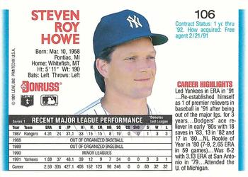 Steve Howe  baseball card collectible - Main Image 2