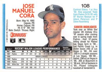 Joey Cora  baseball card collectible - Main Image 2