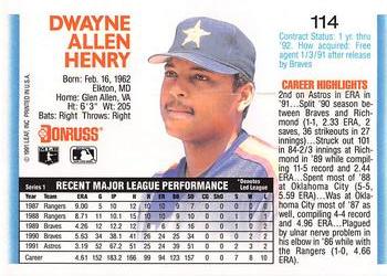 Dwayne Henry  baseball card collectible - Main Image 2