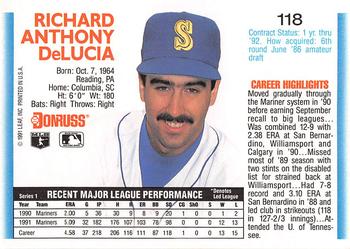 Rich DeLucia  baseball card collectible - Main Image 2