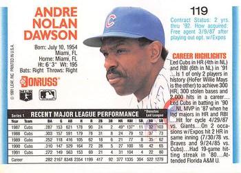 Andre Dawson  baseball card collectible - Main Image 2